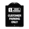 Signmission 1 Hour Parking Customer Parking Heavy-Gauge Aluminum Architectural Sign, 24" x 18", BW-1824-24649 A-DES-BW-1824-24649 - alternate 1